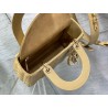 Dior Small Lady Dior My ABCDior Bag in Pastel Yellow Lambskin 460