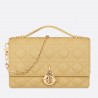 Dior Miss Dior Top Handle Bag in Pastel Yellow Cannage Lambskin 491