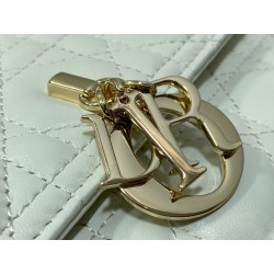 Dior Miss Dior Top Handle Bag in White Cannage Lambskin 835