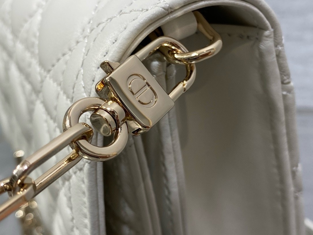 Dior Miss Dior Top Handle Bag in White Cannage Lambskin 835