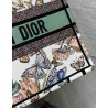 Dior Medium Book Tote Bag in White Toile de Jouy Mexico Embroidery 958