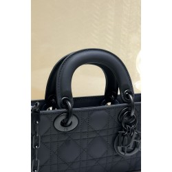 Dior Lady D-Joy Small Bag in Black Ultramatte Calfskin 011