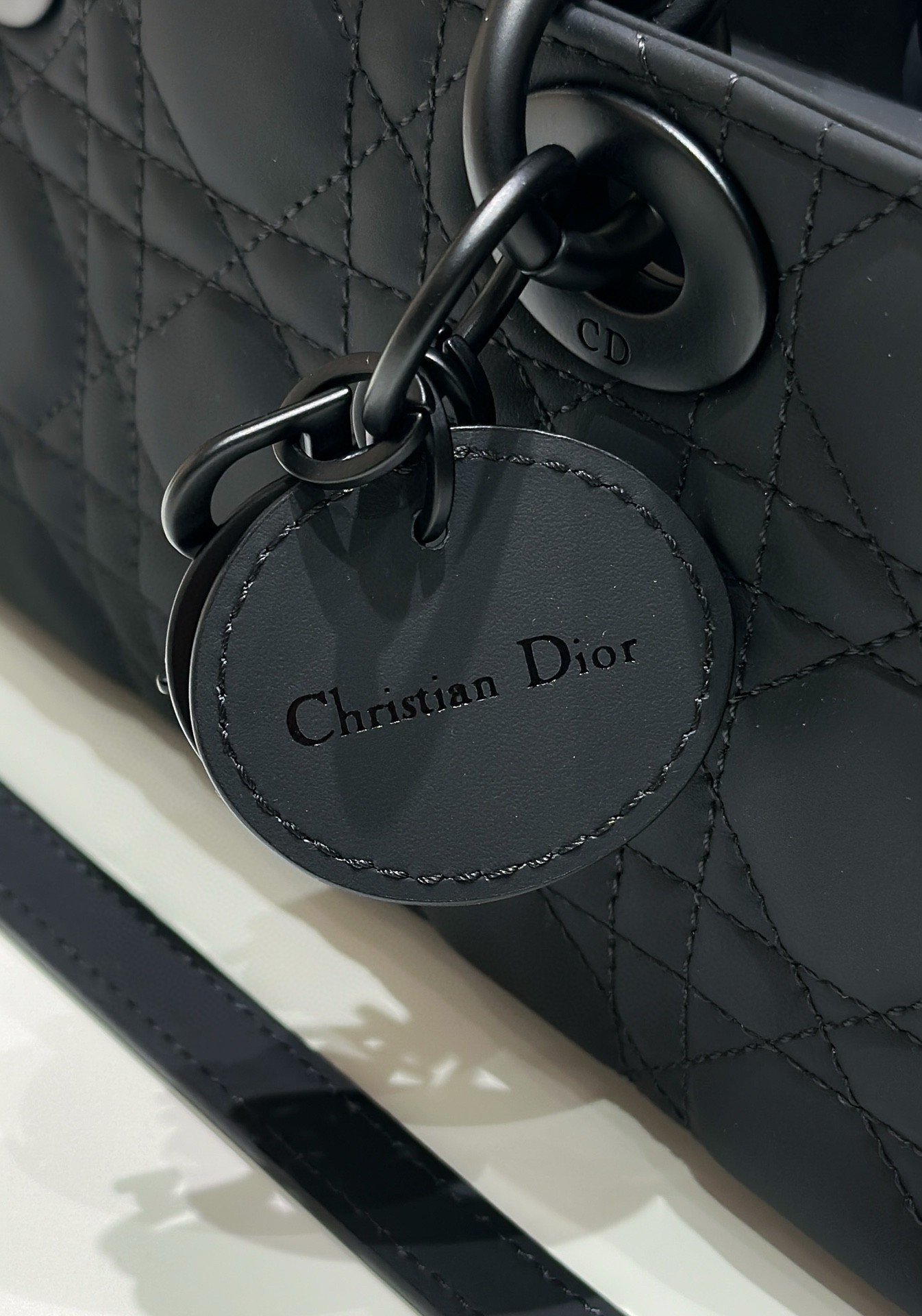 Dior Lady D-Joy Small Bag in Black Ultramatte Calfskin 011