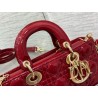 Dior Lady D-Joy Small Bag in Red Patent Calfskin 068