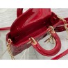 Dior Lady D-Joy Small Bag in Red Patent Calfskin 068