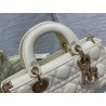 Dior Lady D-Joy Small Bag in White Patent Calfskin 099