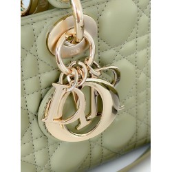 Dior Lady D-Joy Medium Bag In Ethereal Green Cannage Lambskin 205