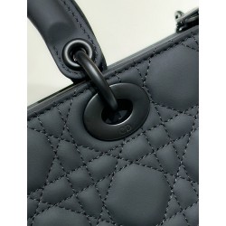 Dior Lady D-Joy Medium Bag in Black Ultramatte Calfskin 241