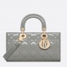 Dior Lady D-Joy Medium Bag in Grey Patent Cannage Calfskin 277