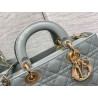 Dior Lady D-Joy Medium Bag in Grey Patent Cannage Calfskin 277