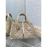 Dior Toujours Medium Bag in Beige Macrocannage Calfskin 116