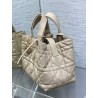 Dior Toujours Medium Bag in Beige Macrocannage Calfskin 116