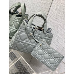 Dior Toujours Medium Bag in Beige Macrocannage Calfskin 158