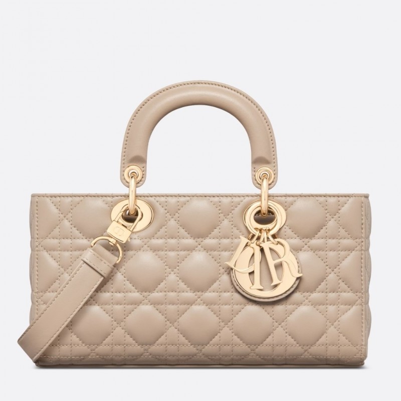 Dior Lady D-Joy Medium Bag In Sand Cannage Lambskin 192