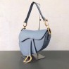 Dior Saddle Bag In Sky Blue Grained Calfskin 627