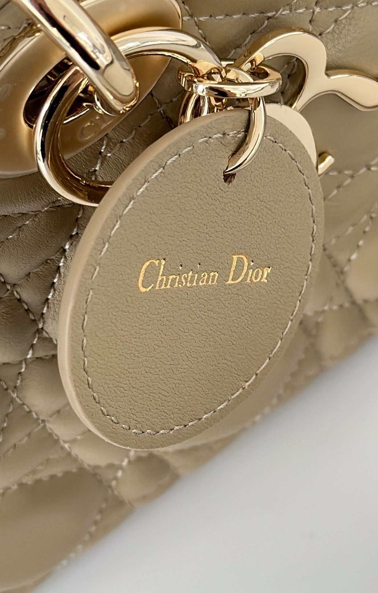 Dior Lady D-Joy Medium Bag In Sand Cannage Lambskin 192