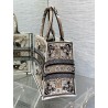 Dior Medium Book Tote Bag in Beige Butterfly Bandana Embroidery  300