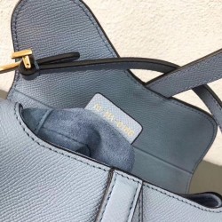 Dior Saddle Bag In Sky Blue Grained Calfskin 627