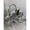 Dior Medium Book Tote Bag in Black and White Butterfly Bandana Embroidery  332