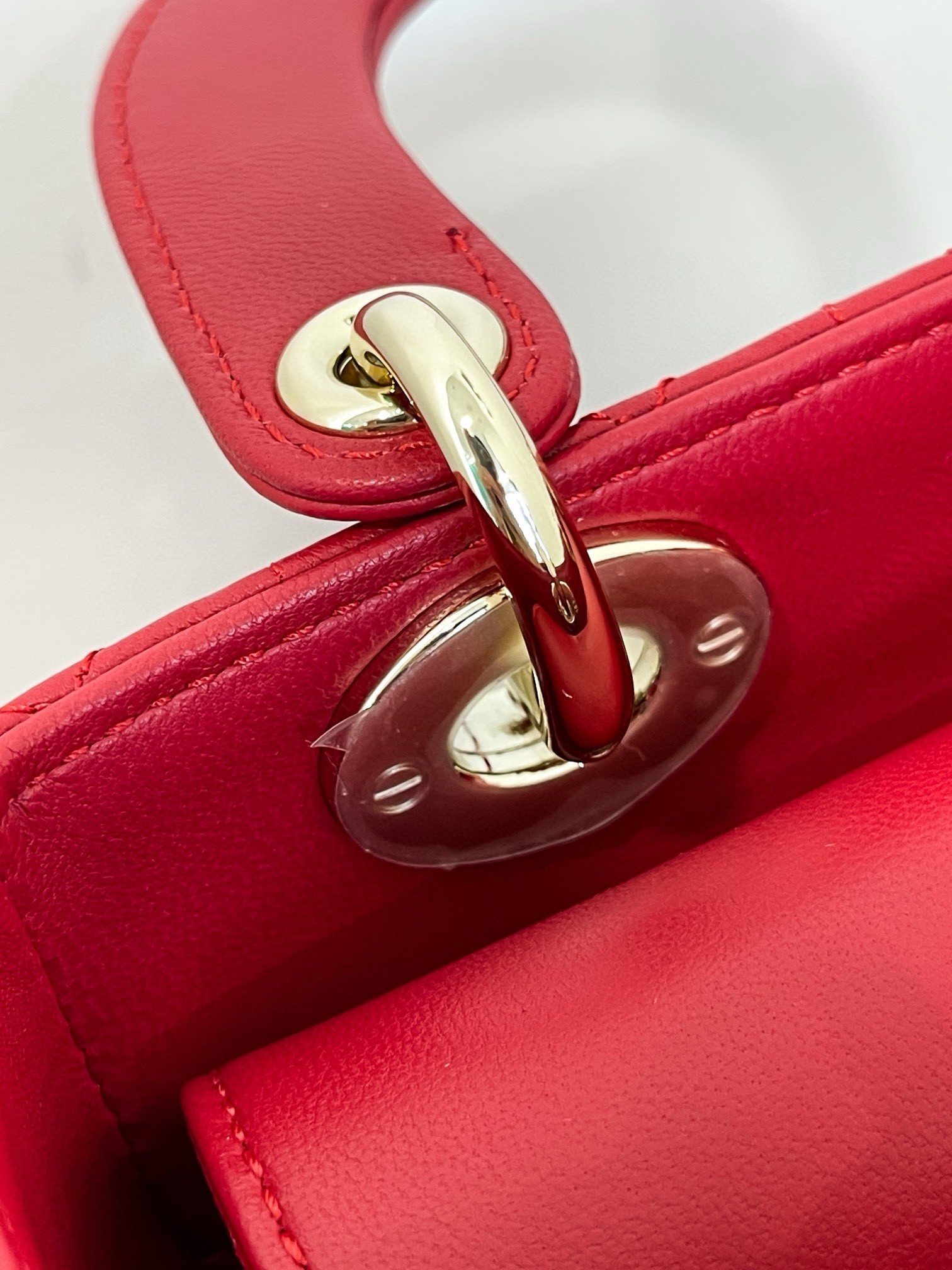 Dior Small Lady Dior My ABCDior Bag in Red Lambskin 516