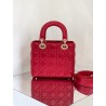 Dior Small Lady Dior My ABCDior Bag in Red Lambskin 516