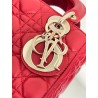 Dior Small Lady Dior My ABCDior Bag in Red Lambskin 516