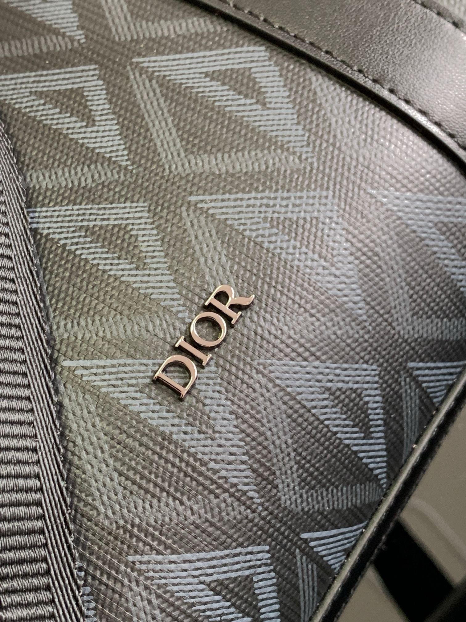 Dior Lingot Briefcase in Black CD Diamond Canvas 611