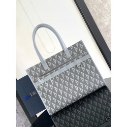 Dior Safari Tote Bag in Grey CD Diamond Canvas 753