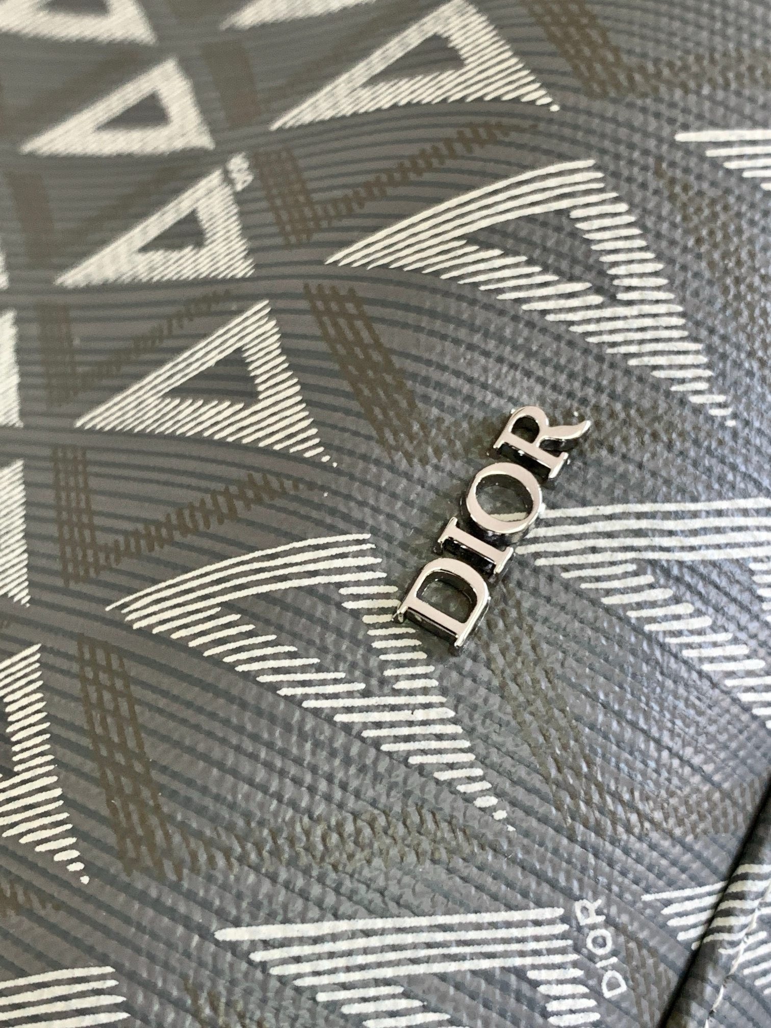 Dior Safari Tote Bag in Grey CD Diamond Canvas 753