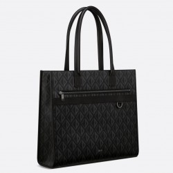 Dior Safari Tote Bag in Black CD Diamond Canvas 789