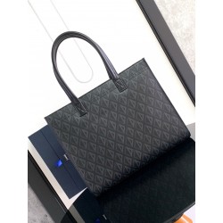 Dior Safari Tote Bag in Black CD Diamond Canvas 789