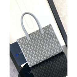 Dior Safari Tote Bag in Grey CD Diamond Canvas 753