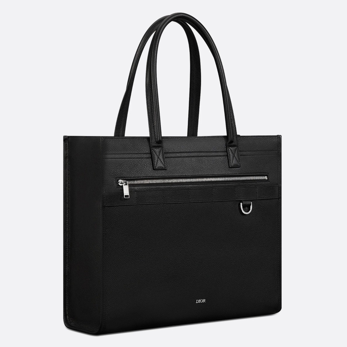 Dior Safari Tote Bag in Black Grained Calfskin 824