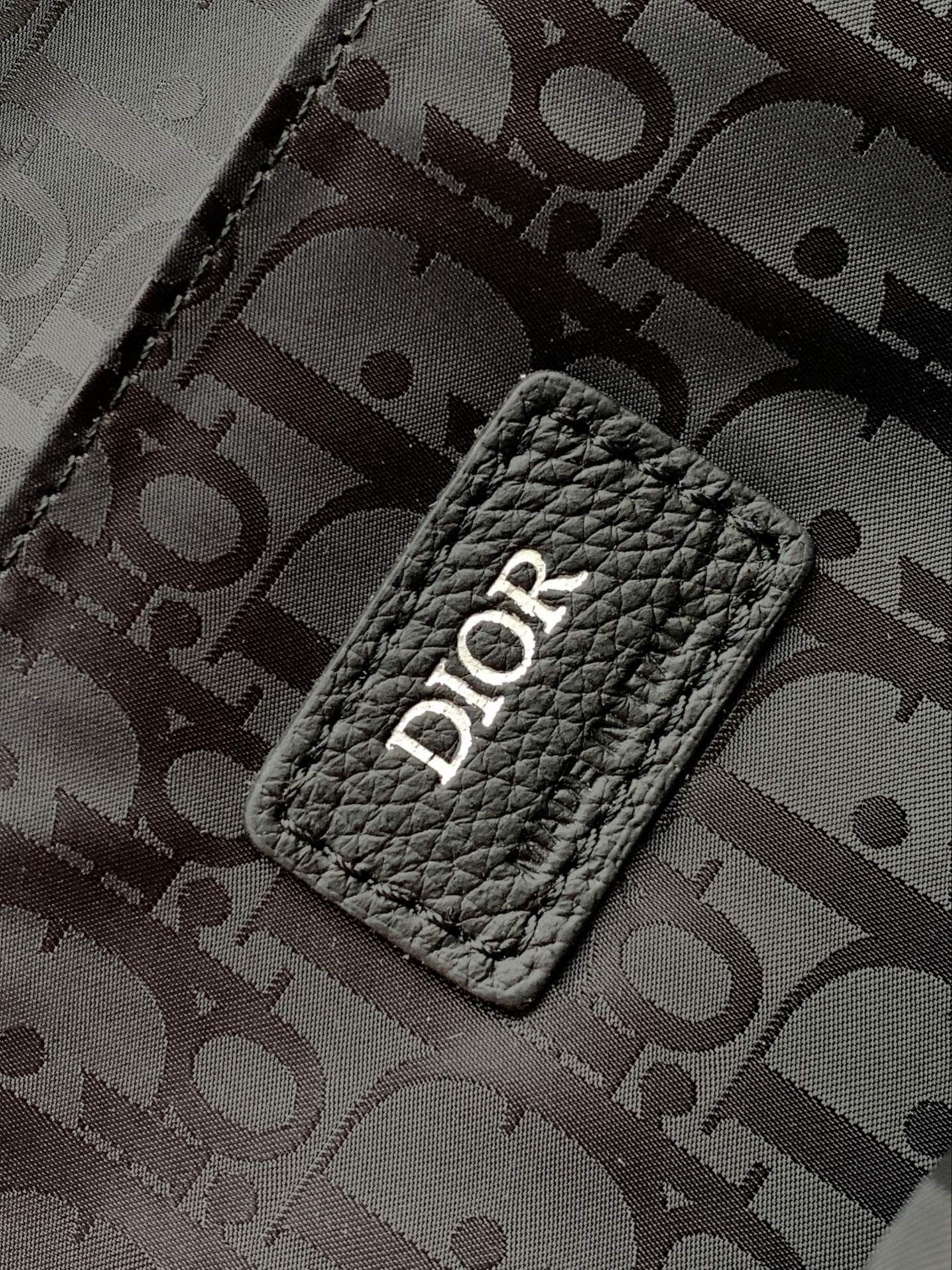 Dior Safari Tote Bag in Black Grained Calfskin 824