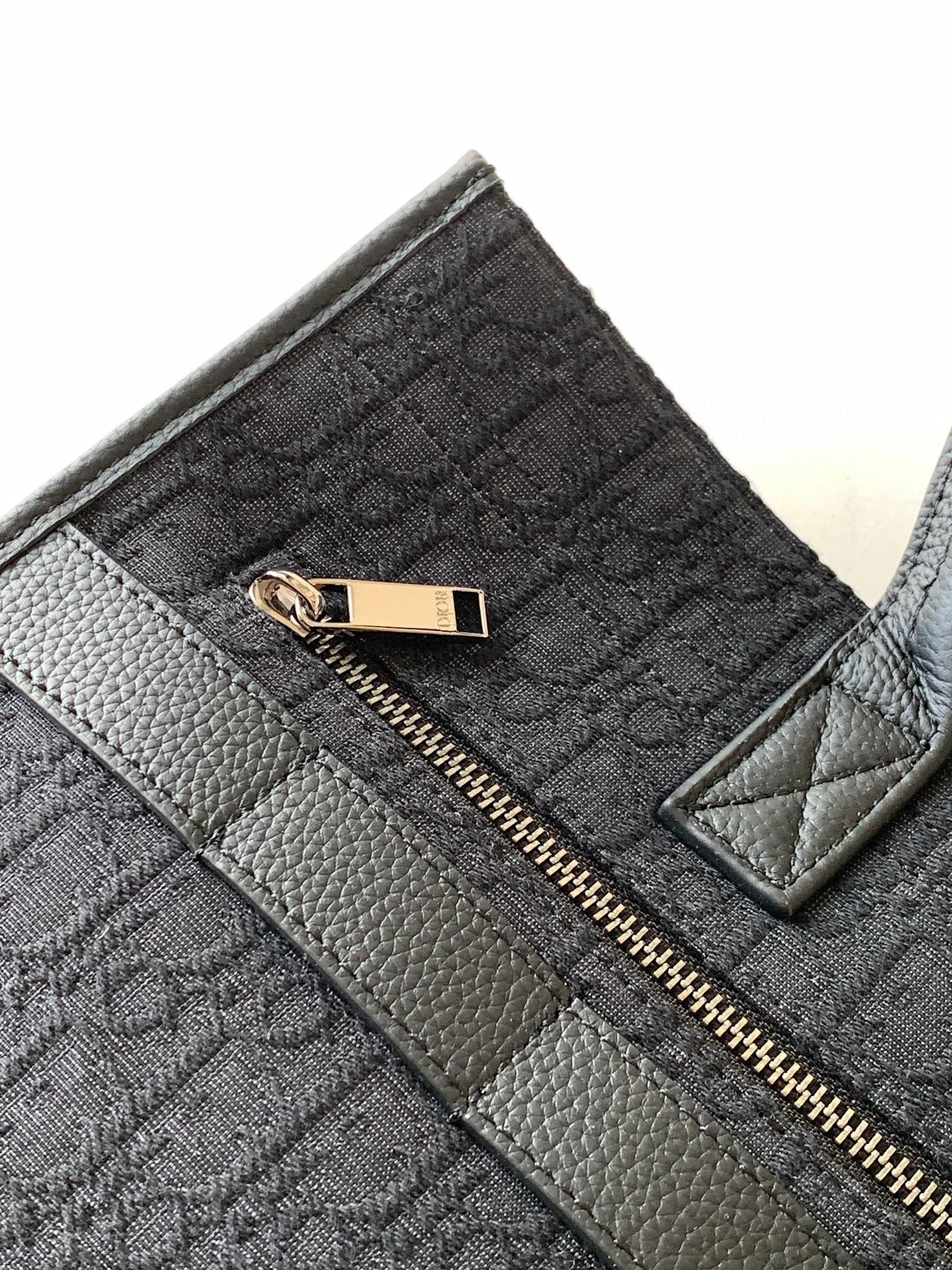 Dior Safari Tote Bag in Black Dior Oblique Jacquard 853