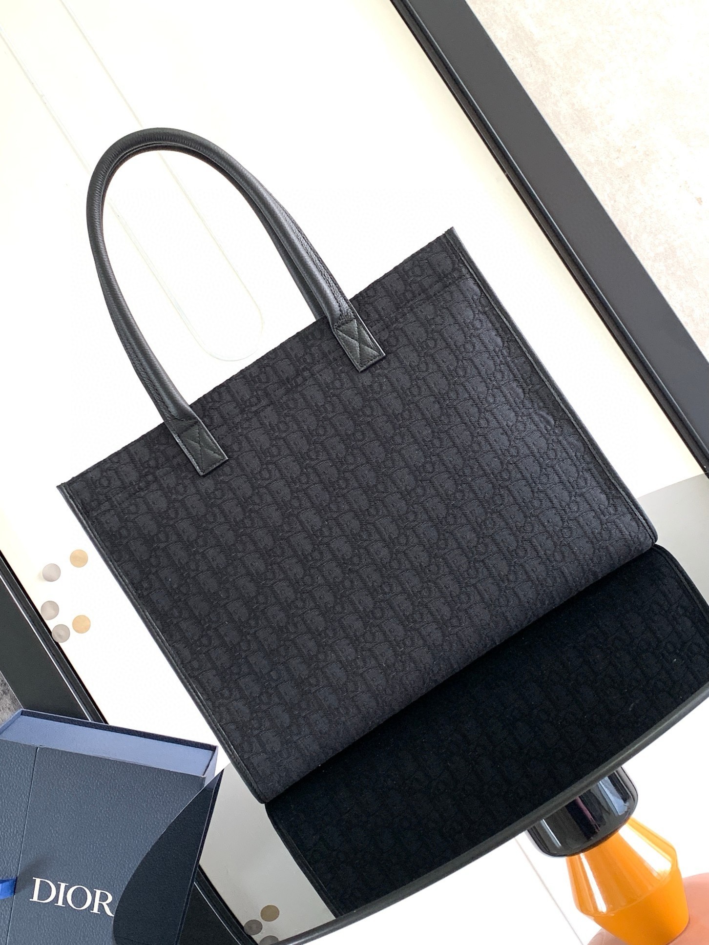 Dior Safari Tote Bag in Black Dior Oblique Jacquard 853