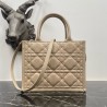 Dior Small Book Tote Bag with Strap in Beige Macrocannage Calfskin  933