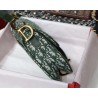 Dior Saddle Bag In Green Oblique Jacquard Canvas 695