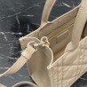 Dior Small Book Tote Bag with Strap in Beige Macrocannage Calfskin  933