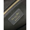 Dior Small Book Tote Bag with Strap in Black Macrocannage Calfskin 976