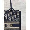 Dior Small Book Tote Bag with Strap in Blue Dior Oblique Canvas 024