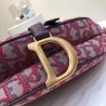 Dior Saddle Bag In Bordeaux Oblique Jacquard Canvas 267