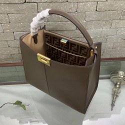 Fendi Brown Peekaboo X Lite Regular Bag 935