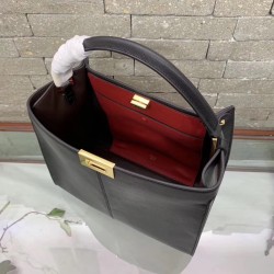 Fendi Black Peekaboo X Lite Regular Bag 957