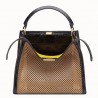 Fendi Peekaboo X Lite Medium Bag In Beige Perforated Leather 462