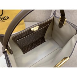 Fendi Brown Peekaboo X Lite Large Bag 309