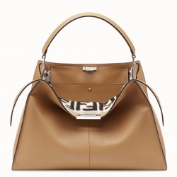 Fendi Camel Peekaboo X Lite Large Bag 979