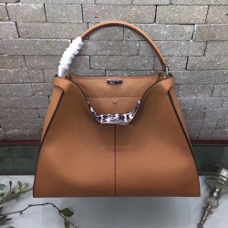 Fendi Camel Peekaboo X Lite Large Bag 979