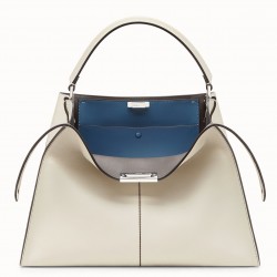 Fendi White Peekaboo X Lite Large Bag 049