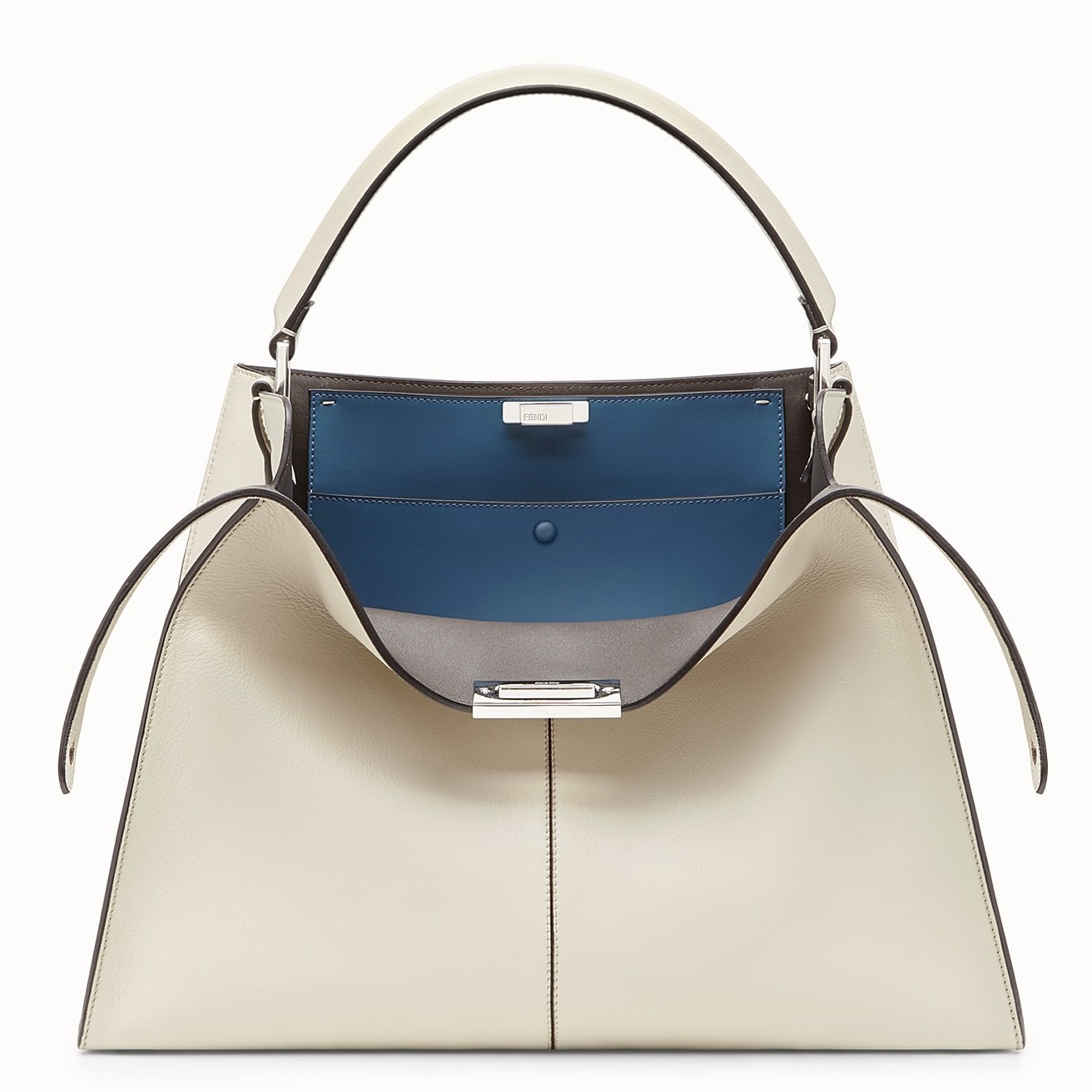 Fendi White Peekaboo X Lite Large Bag 049